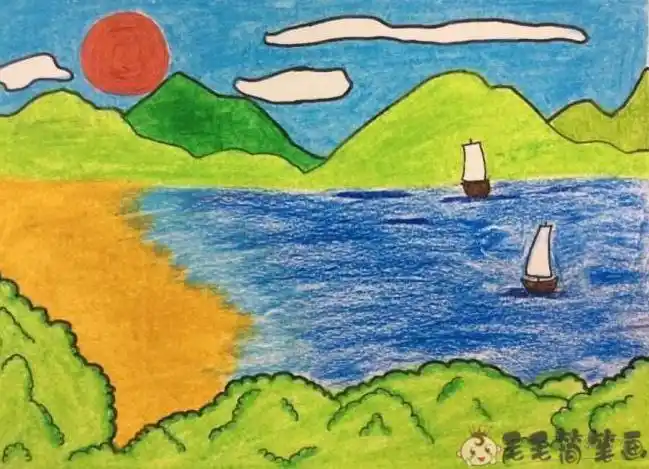 小学生风景美术画大全