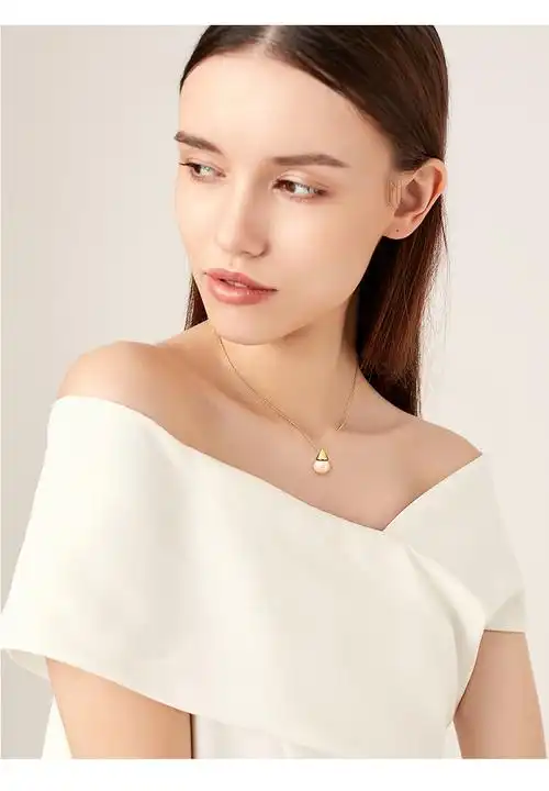 925纯银都挺好姚晨苏明玉明星同款项链女锁骨链珍珠吊坠单颗仙气_喜购