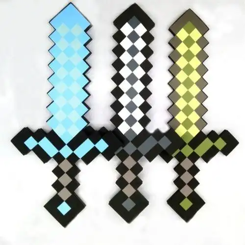 我的世界武器玩具泡沫钻石剑枪游戏同款道具游戏实物周边