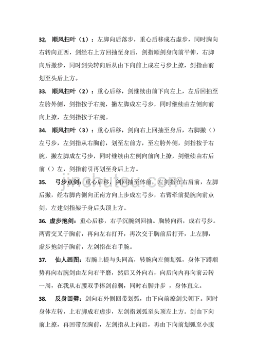 武当七星剑剑谱详细