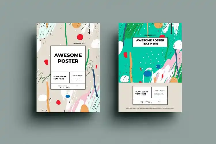 涂鸦海报/传单模板展示素材srtp poster design.33