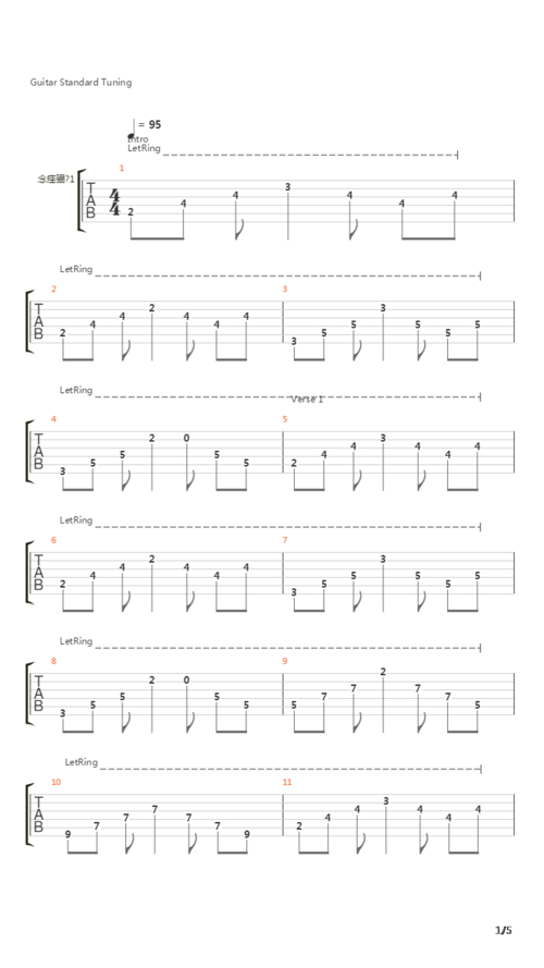 goodnight goodnight吉他谱