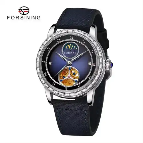 2024新款 forsining 瑞士设计男士时尚休闲陀飞轮全自动机械手表