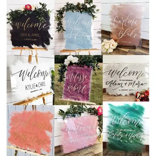 婚礼装饰创意亚克力婚礼标志设计店铺门牌