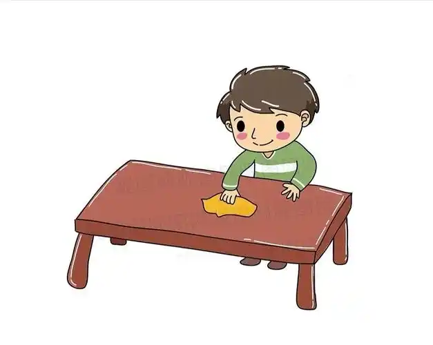 1.饭后收拾餐桌