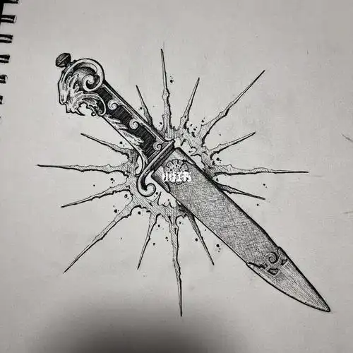 70匕首70纹身手稿70