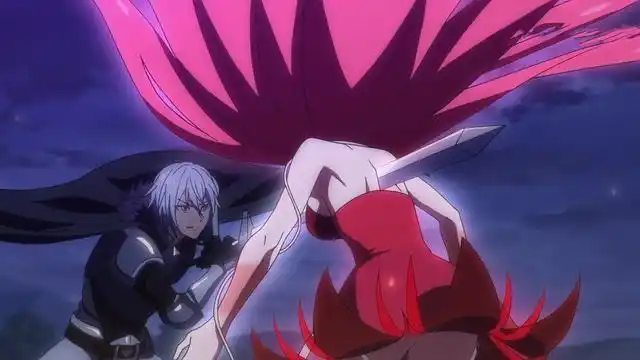 八级骑士的剑刺穿墨绯的身体