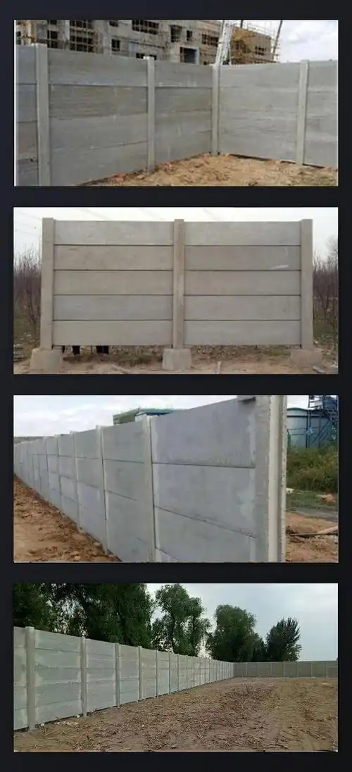 小店养殖围墙立柱围板水泥预制围墙立柱预埋咨询隆盛