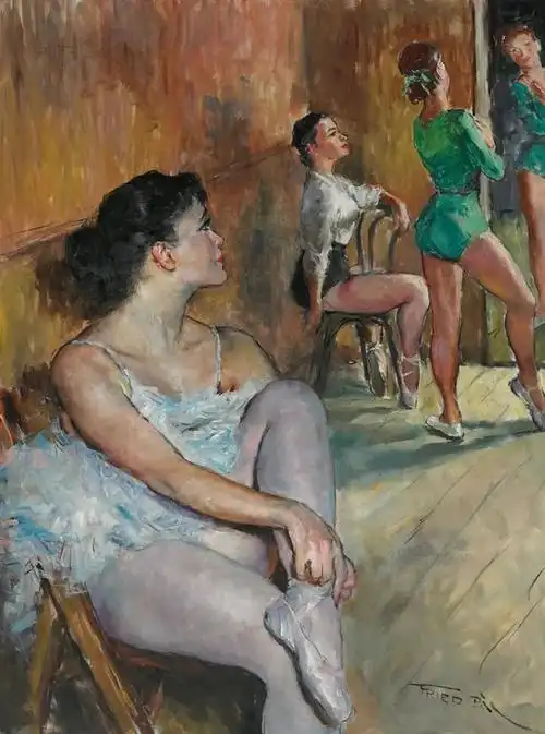 神韵优雅的芭蕾舞者油画作品︱帕尔·弗里德(pál fried)