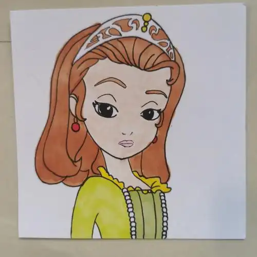 小公主苏菲亚   #安柏  #安柏公主  #马克笔临摹  #简笔画  #临摹