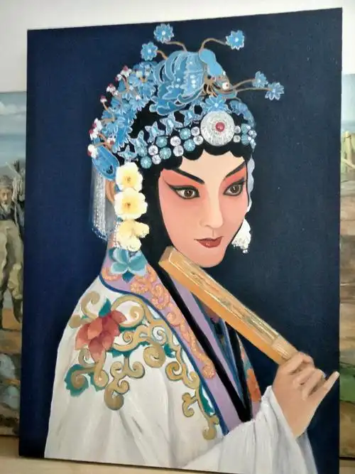油画京剧人物