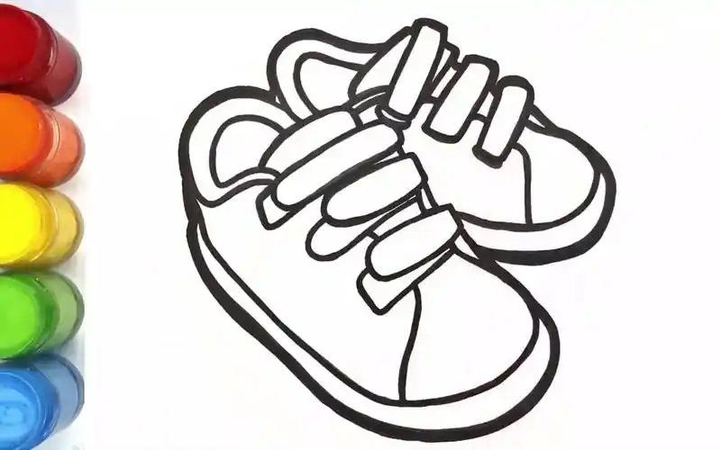 儿童绘画 | 如何为孩子画一双漂亮的鞋并上色 #涂鸦 #简笔画