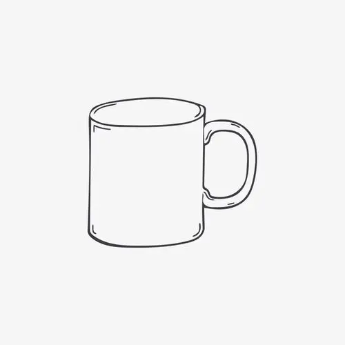 黑色手绘的杯子