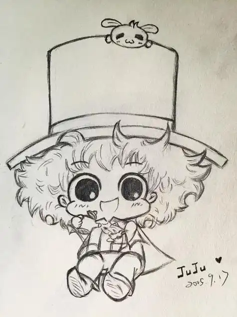 素描卡通人物素描卡通人物女孩