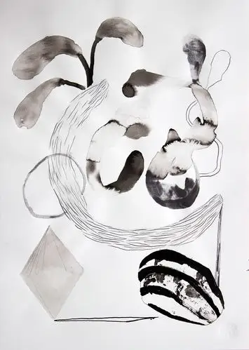 drawings, gouache, watercolors, abstract, illustrative