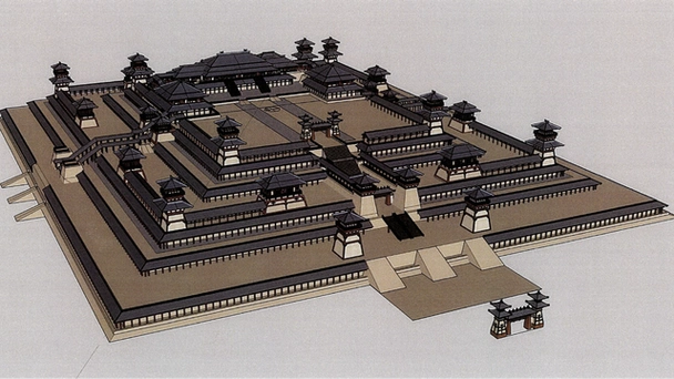 战国时期赵王的宫殿就位于这里,它对此后我国历代"大朝正殿"的布局形
