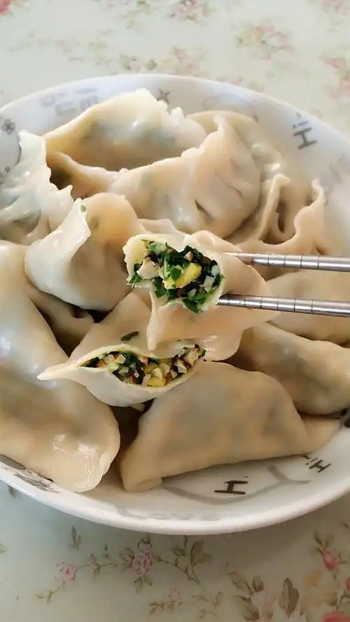 韭菜鸡蛋素馅饺子