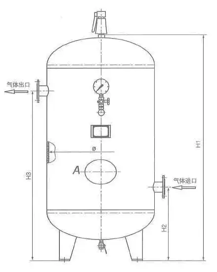 求5立 和 2.5立 储气罐的cad图纸,外形类似下图