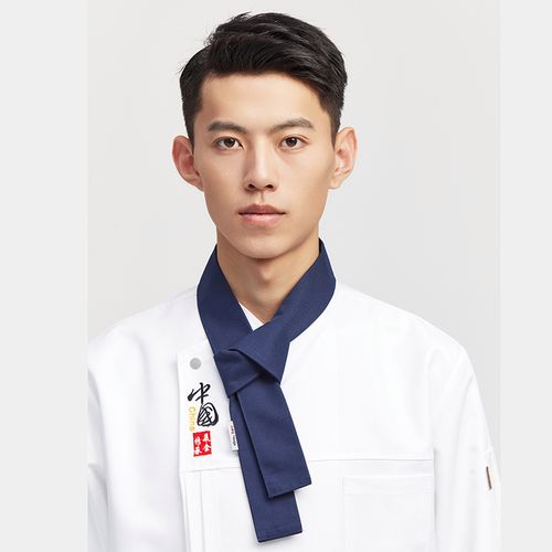 厨师领结领巾红蓝黄绿色汗巾三角巾厨房厨师长领带围巾