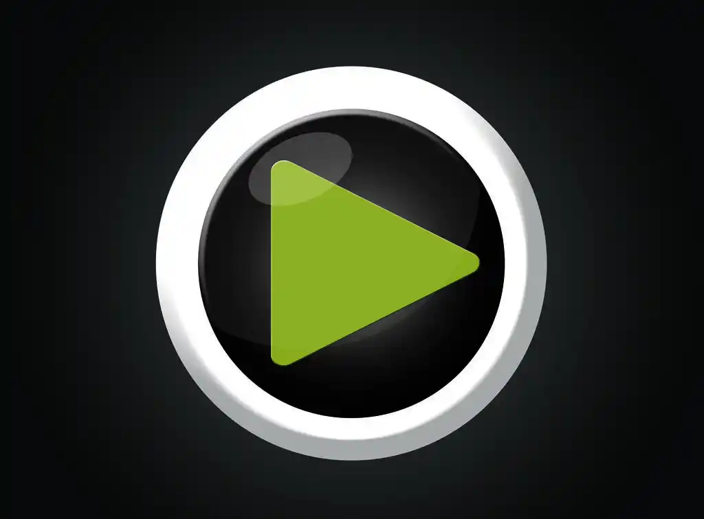 播放开始按钮 web 绿色播放器白色