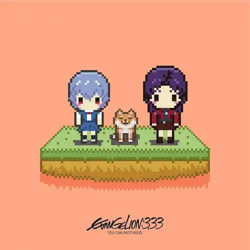 新世纪福音战士-像素图|插画|像素画|香蕉酱绵绵冰_原创作品-站酷