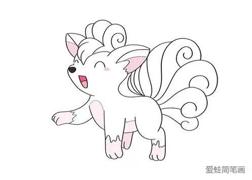 可爱的九尾狐怎么画_动漫人物简笔画-简笔画大全