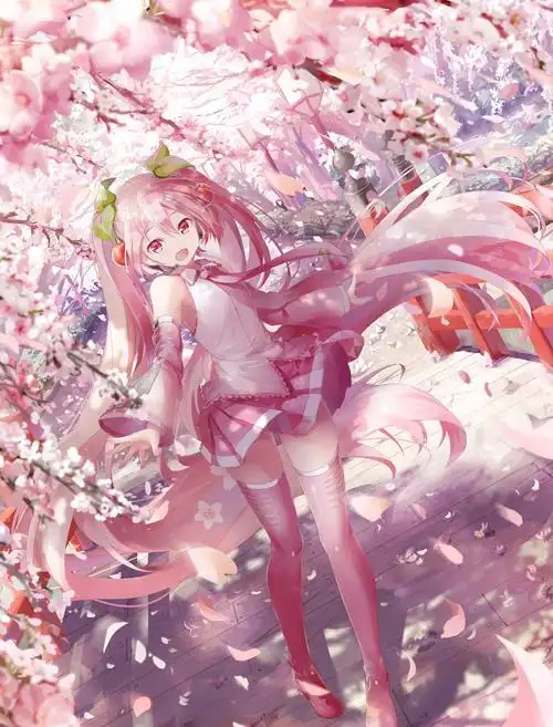 同人图初音未来为樱花节应援美如公主殿下