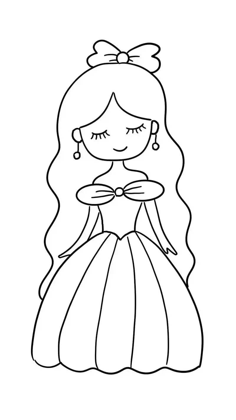 漂亮女孩儿童画.公主简笔画#一学就会的简笔画 #跟着抖音学画 - 抖音