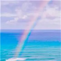 太阳彩虹风景头像 彩虹在太阳的衬托下更美-唯美头像