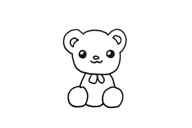 可爱小熊玩具简笔画