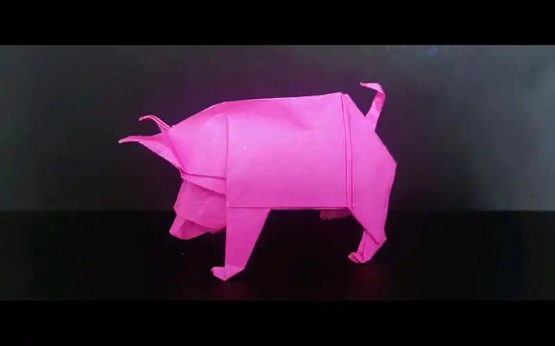 折纸小猪!丁丁爱折纸!