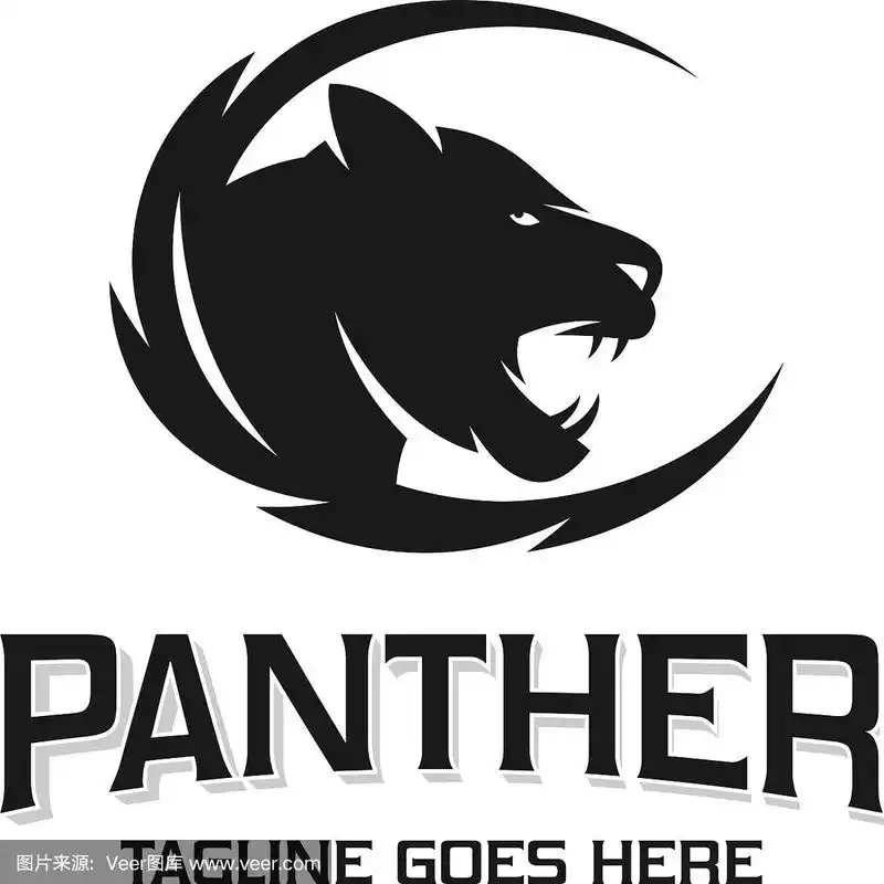 豹子动物头标志设计
