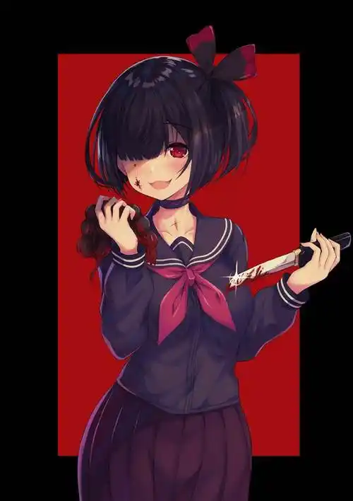 被病娇妹妹爱的死去活来|sistercon的水手服少女插画图片