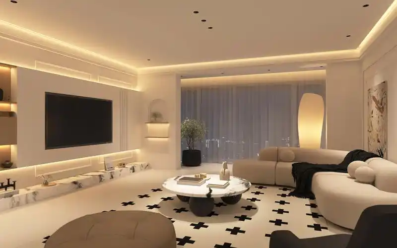 我妈都不敢相信:这哪是普通人住的客厅?