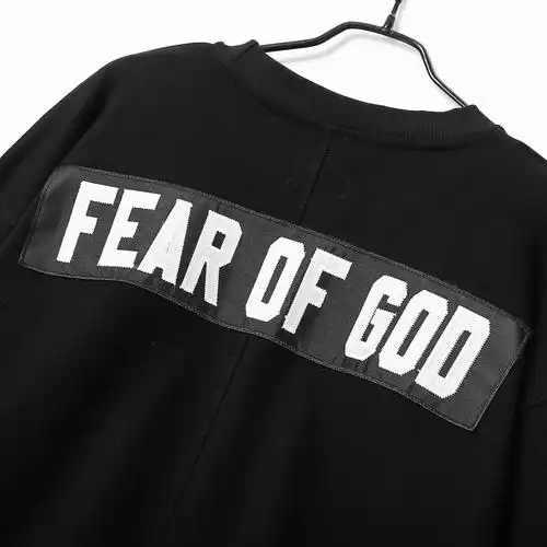fog fear of god 第五季主线加绒背后贴布刺绣logo字母卫衣潮代发