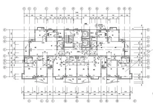 十八层1楼梯2电梯4户点式住宅楼设户型图