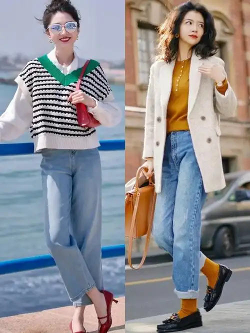 撞色穿搭,大多数女性用的都是上下两种颜色,虽然也能打扮得很好看,有