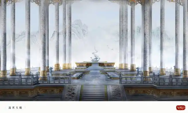 灵界绮彩瑰丽,大殿明亮宽敞,美轮美奂~仙界气势恢宏,群鹤飞于云端,一