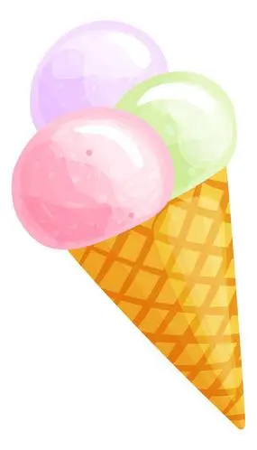 手绘卡通甜筒冰淇淋