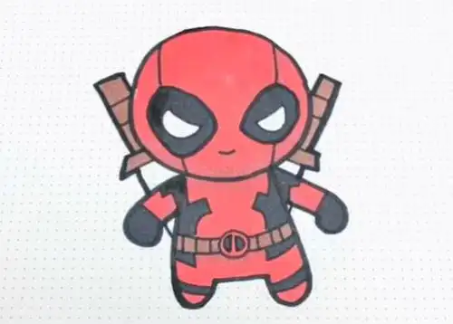 超级话痨的死侍简笔画亦正亦邪的死侍简笔画视频教程