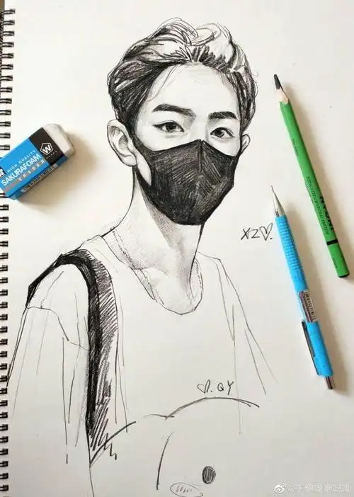 小飞侠才艺倍出 铅笔手绘肖战日常剪影