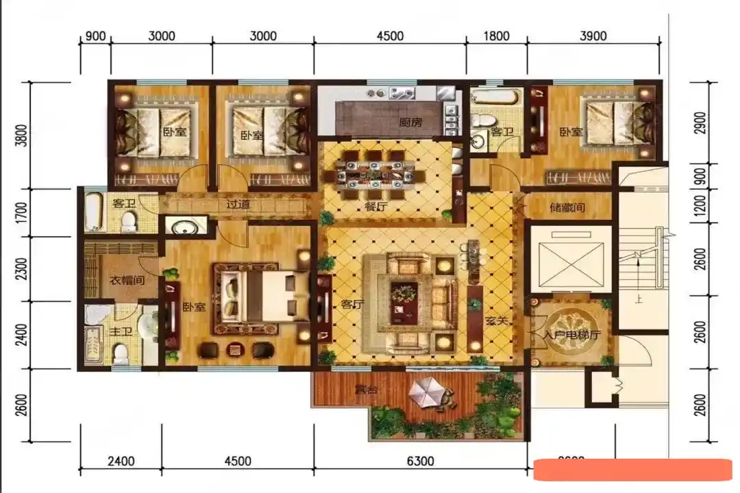 180平米大户型,优雅与轻奢并存,这样的格局谁不爱?