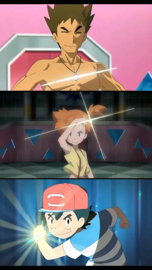 宝可梦#小霞小智小刚回归,mega进化大对战