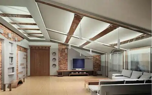 5款t型龙骨吊顶装修效果图 小户型客厅新型集成吊顶材料铝扣板设计图