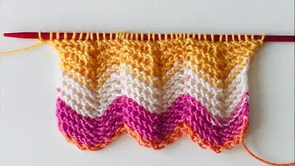 棒针 简单的波浪花形 我想织个围巾还是很不错的 织什么随你吧