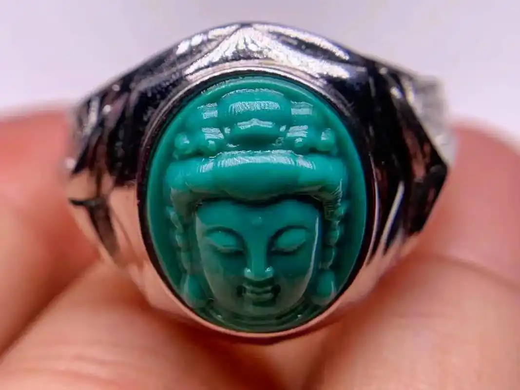 绿松石观音戒指
