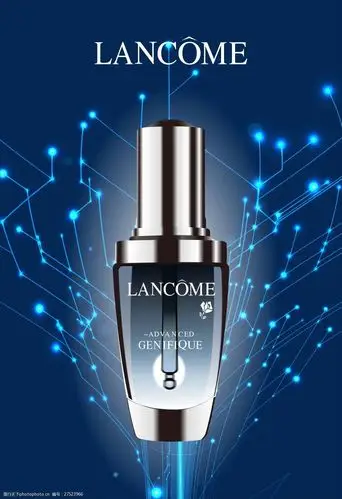 关键词:兰蔻化妆品海报 化妆品海报 高档化妆品海报 蓝色化妆品 ai ai