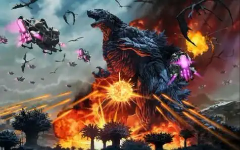 行星哥斯拉壁纸 红莲头像_哔哩哔哩_bilibili