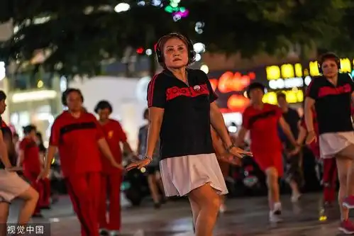 square dancers sport headsets in nanning, south chinas guangxi