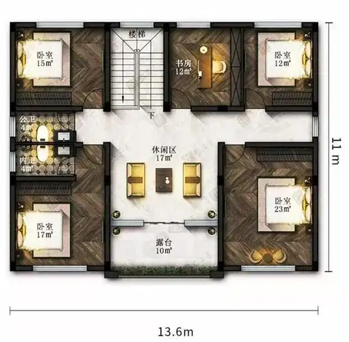 两层新中式别墅住宅,41万带回家.